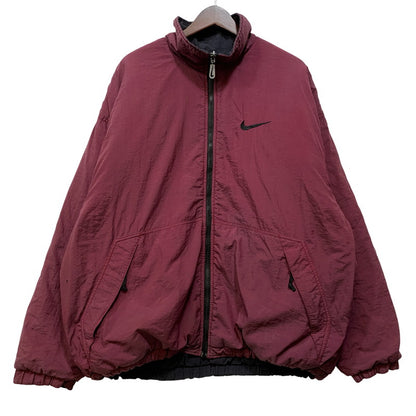 【現状渡し品】【メンズ】 NIKE ナイキ BIG SWOOSH REVERSIBLE JACKET ビッグ スウッシュ リバーシブル ジャケット 銀タグ 146-260702-as-10-izu サイズ：L カラー：ブラック/バーガンディー 万代Net店