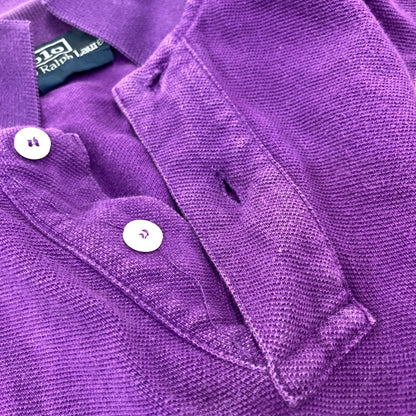 【中古品】【メンズ】 POLO RALPH LAUREN ポロ・ラルフローレン BIG PONY POLO SHIRT ビッグ ポニー ポロシャツ トップス 146-260704-kh-18-izu サイズ：XL カラー：パープル 万代Net店