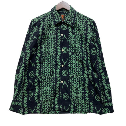 【中古品】【メンズ】 SOUTH2 WEST8 サウスツーウェストエイト × BEAMS BOY ビームスボーイ HM951 SCULL&TARGET WORK LS SHIRT ワーク ロングスリーブ シャツ トップス 140-260704-kh-19-izu サイズ：2 カラー：グリーン×ブラック 万代Net店