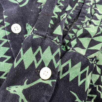 【中古品】【メンズ】 SOUTH2 WEST8 サウスツーウェストエイト × BEAMS BOY ビームスボーイ HM951 SCULL&TARGET WORK LS SHIRT ワーク ロングスリーブ シャツ トップス 140-260704-kh-19-izu サイズ：2 カラー：グリーン×ブラック 万代Net店