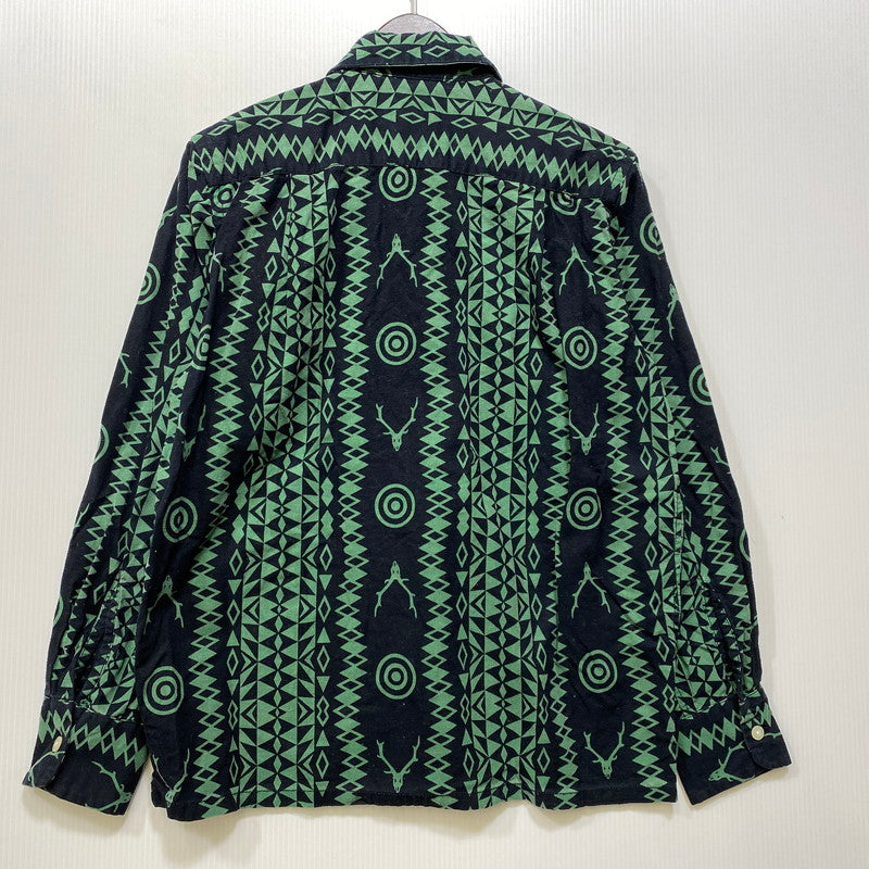 【中古品】【メンズ】 SOUTH2 WEST8 サウスツーウェストエイト × BEAMS BOY ビームスボーイ HM951 SCULL&TARGET WORK LS SHIRT ワーク ロングスリーブ シャツ トップス 140-260704-kh-19-izu サイズ：2 カラー：グリーン×ブラック 万代Net店