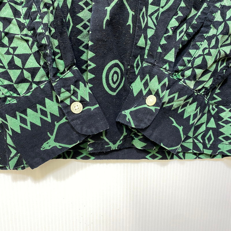 【中古品】【メンズ】 SOUTH2 WEST8 サウスツーウェストエイト × BEAMS BOY ビームスボーイ HM951 SCULL&TARGET WORK LS SHIRT ワーク ロングスリーブ シャツ トップス 140-260704-kh-19-izu サイズ：2 カラー：グリーン×ブラック 万代Net店