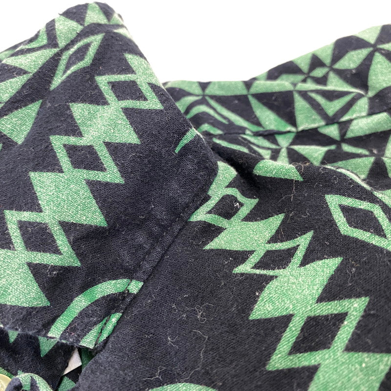 【中古品】【メンズ】 SOUTH2 WEST8 サウスツーウェストエイト × BEAMS BOY ビームスボーイ HM951 SCULL&TARGET WORK LS SHIRT ワーク ロングスリーブ シャツ トップス 140-260704-kh-19-izu サイズ：2 カラー：グリーン×ブラック 万代Net店