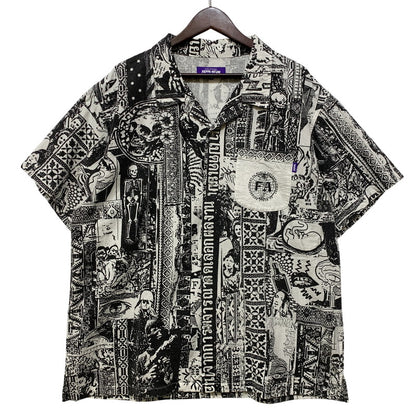 【中古品】【メンズ】 FUCKING AWESOME ファッキングオーサム COWABUNGA SHIRT カワバンガ シャツ 半袖 142-260729-as-14-izu サイズ：XL カラー：ブラック×ホワイト 万代Net店