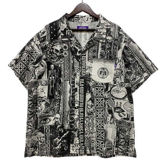 【中古品】【メンズ】 FUCKING AWESOME ファッキングオーサム COWABUNGA SHIRT カワバンガ シャツ 半袖 142-260729-as-14-izu サイズ：XL カラー：ブラック×ホワイト 万代Net店