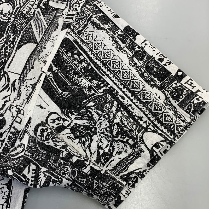 【中古品】【メンズ】 FUCKING AWESOME ファッキングオーサム COWABUNGA SHIRT カワバンガ シャツ 半袖 142-260729-as-14-izu サイズ：XL カラー：ブラック×ホワイト 万代Net店