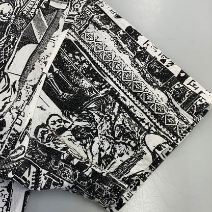 【中古品】【メンズ】 FUCKING AWESOME ファッキングオーサム COWABUNGA SHIRT カワバンガ シャツ 半袖 142-260729-as-14-izu サイズ：XL カラー：ブラック×ホワイト 万代Net店