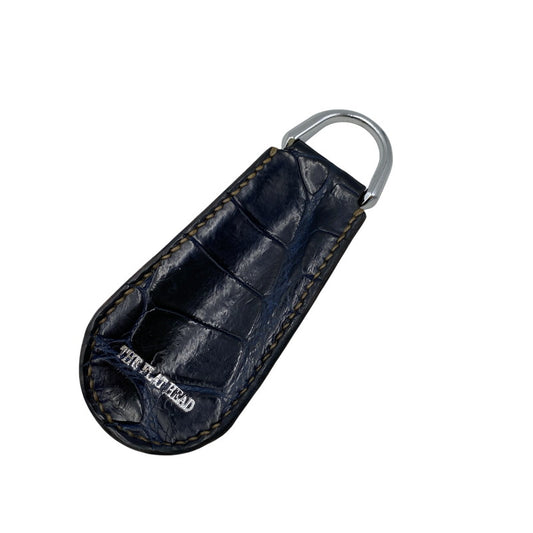 【中古品】【メンズ/レディース】 THE FLAT HEAD ザフラットヘッド CROCODILE KEY HOLDER キーホルダー アクセサリー 192-260701-kh-11-izu カラー：ネイビー 万代Net店