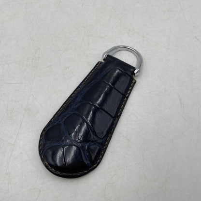 【中古品】【メンズ/レディース】 THE FLAT HEAD ザフラットヘッド CROCODILE KEY HOLDER キーホルダー アクセサリー 192-260701-kh-11-izu カラー：ネイビー 万代Net店