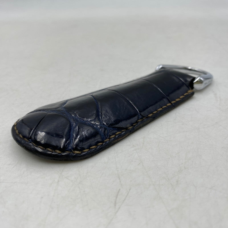 【中古品】【メンズ/レディース】 THE FLAT HEAD ザフラットヘッド CROCODILE KEY HOLDER キーホルダー アクセサリー 192-260701-kh-11-izu カラー：ネイビー 万代Net店