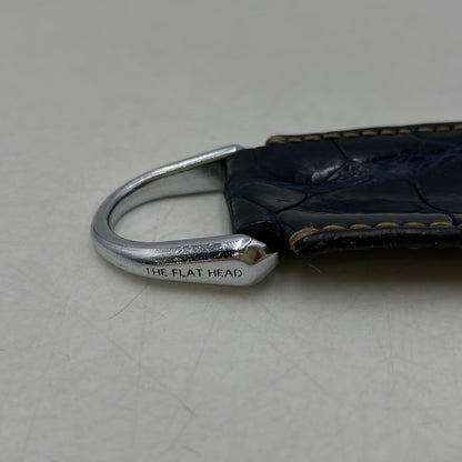 【中古品】【メンズ/レディース】 THE FLAT HEAD ザフラットヘッド CROCODILE KEY HOLDER キーホルダー アクセサリー 192-260701-kh-11-izu カラー：ネイビー 万代Net店