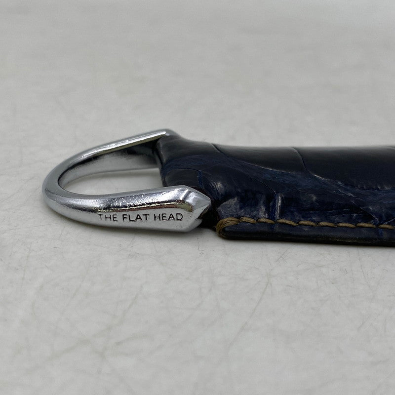 【中古品】【メンズ/レディース】 THE FLAT HEAD ザフラットヘッド CROCODILE KEY HOLDER キーホルダー アクセサリー 192-260701-kh-11-izu カラー：ネイビー 万代Net店