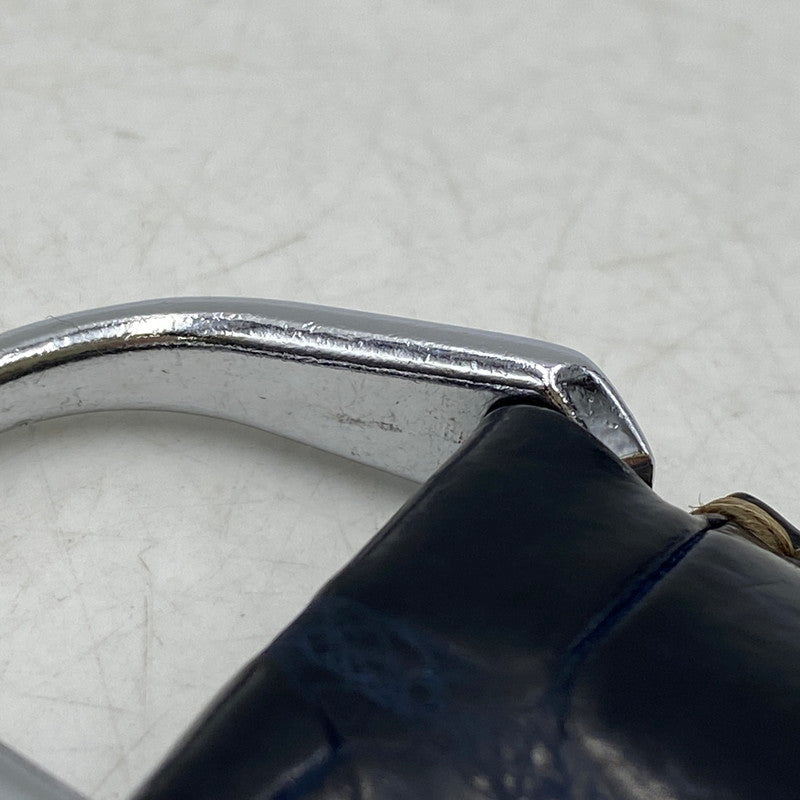 【中古品】【メンズ/レディース】 THE FLAT HEAD ザフラットヘッド CROCODILE KEY HOLDER キーホルダー アクセサリー 192-260701-kh-11-izu カラー：ネイビー 万代Net店