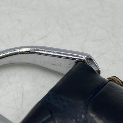 【中古品】【メンズ/レディース】 THE FLAT HEAD ザフラットヘッド CROCODILE KEY HOLDER キーホルダー アクセサリー 192-260701-kh-11-izu カラー：ネイビー 万代Net店