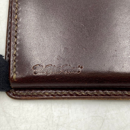 【中古品】【メンズ/レディース】 THE FLAT HEAD ザフラットヘッド CROCODILE 二つ折りカードケース 財布 200-260701-kh-12-izu カラー：ネイビー 万代Net店