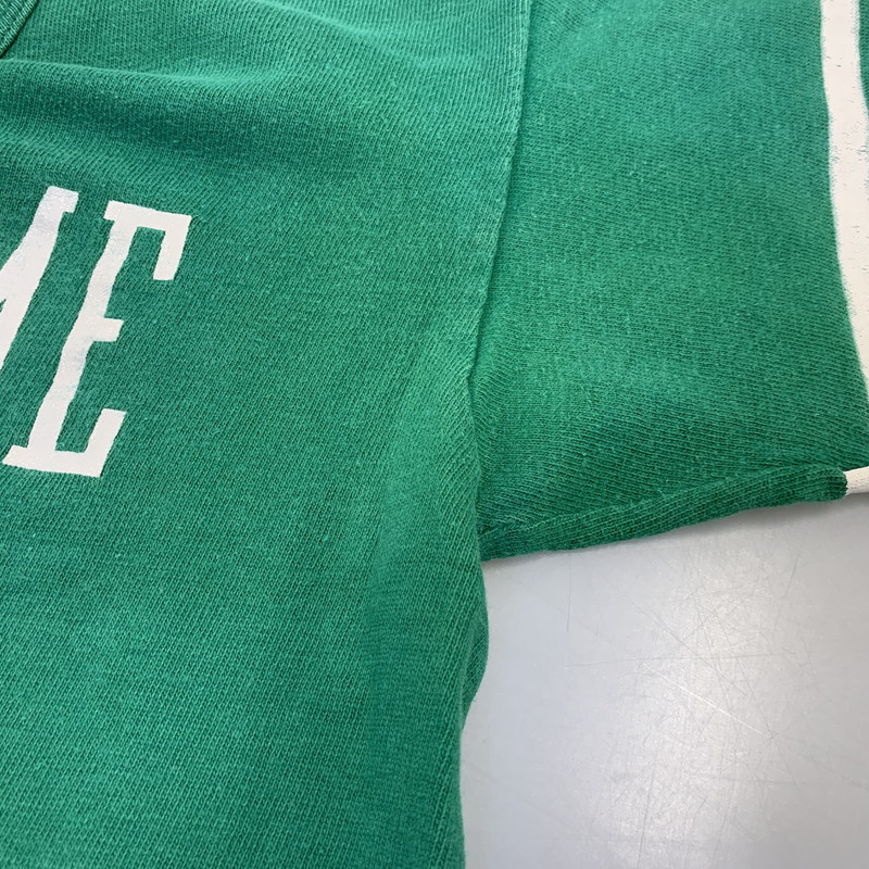 【中古品】【メンズ】 Champion チャンピオン NOTRE DAME 1 FOOTBALL TEE ノートルダム フットボール Tシャツ バータグ後期 146-260702-as-07-izu サイズ：M カラー：グリーン 万代Net店