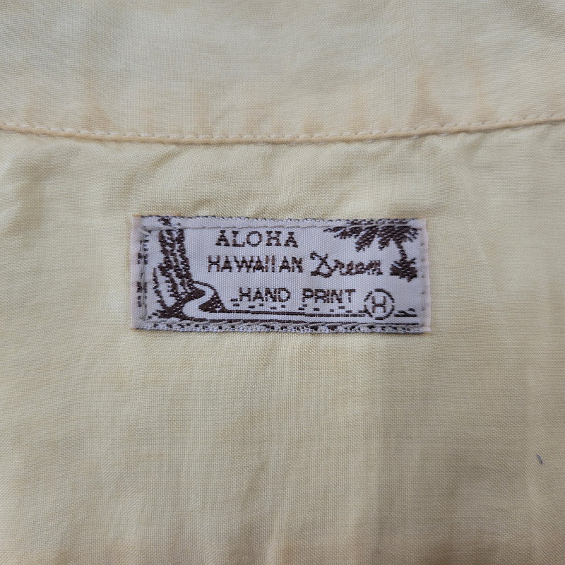 【現状渡し品】【メンズ】 DENIME-怒仁無- ドゥニーム TIGER SILK SS OPEN COLLAR SHIRT タイガー シルク ショートスリーブ オープン カラー シャツ トップス 半袖 145-260706-cs-14-izu サイズ：不明 カラー：イエロー 万代Net店