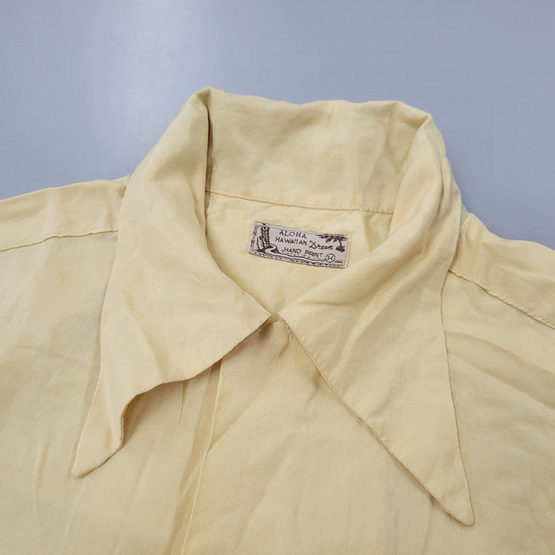 【現状渡し品】【メンズ】 DENIME-怒仁無- ドゥニーム TIGER SILK SS OPEN COLLAR SHIRT タイガー シルク ショートスリーブ オープン カラー シャツ トップス 半袖 145-260706-cs-14-izu サイズ：不明 カラー：イエロー 万代Net店