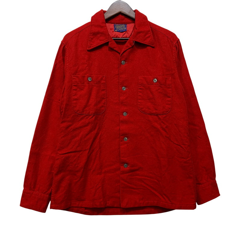 【現状渡し品】【メンズ】 PENDLETON ペンドルトン WOOL L/S SHIRT ウール ロングスリーブ シャツ 長袖 146-260702-as-06-izu サイズ：M カラー：レッド 万代Net店