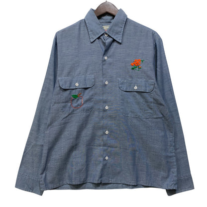 【中古品】【メンズ】 BIG MAC ビッグマック FLOUR PATTERN CHAMBRAY LS SHIRT シャンブレー ロングスリーブ シャツ トップス 146-260706-kh-02-izu カラー：ブルー 万代Net店