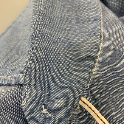 【中古品】【メンズ】 BIG MAC ビッグマック FLOUR PATTERN CHAMBRAY LS SHIRT シャンブレー ロングスリーブ シャツ トップス 146-260706-kh-02-izu カラー：ブルー 万代Net店