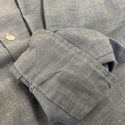 【中古品】【メンズ】 BIG MAC ビッグマック FLOUR PATTERN CHAMBRAY LS SHIRT シャンブレー ロングスリーブ シャツ トップス 146-260706-kh-02-izu カラー：ブルー 万代Net店