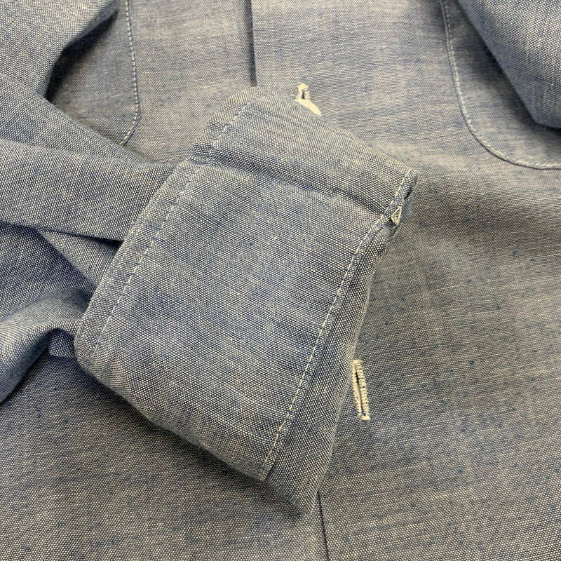 【中古品】【メンズ】 BIG MAC ビッグマック FLOUR PATTERN CHAMBRAY LS SHIRT シャンブレー ロングスリーブ シャツ トップス 146-260706-kh-02-izu カラー：ブルー 万代Net店