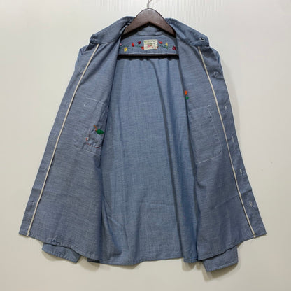 【中古品】【メンズ】 BIG MAC ビッグマック FLOUR PATTERN CHAMBRAY LS SHIRT シャンブレー ロングスリーブ シャツ トップス 146-260706-kh-02-izu カラー：ブルー 万代Net店