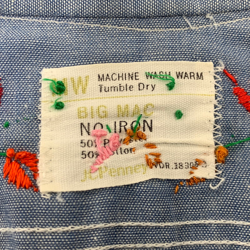 【中古品】【メンズ】 BIG MAC ビッグマック FLOUR PATTERN CHAMBRAY LS SHIRT シャンブレー ロングスリーブ シャツ トップス 146-260706-kh-02-izu カラー：ブルー 万代Net店