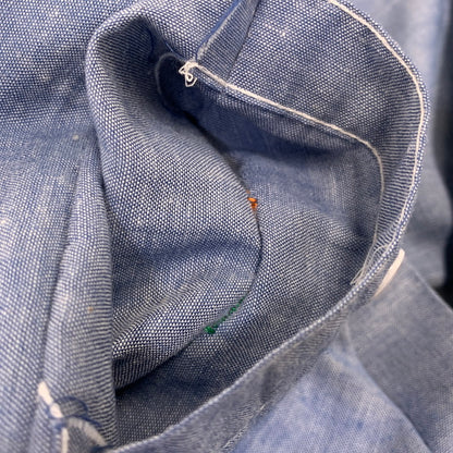 【中古品】【メンズ】 BIG MAC ビッグマック FLOUR PATTERN CHAMBRAY LS SHIRT シャンブレー ロングスリーブ シャツ トップス 146-260706-kh-02-izu カラー：ブルー 万代Net店
