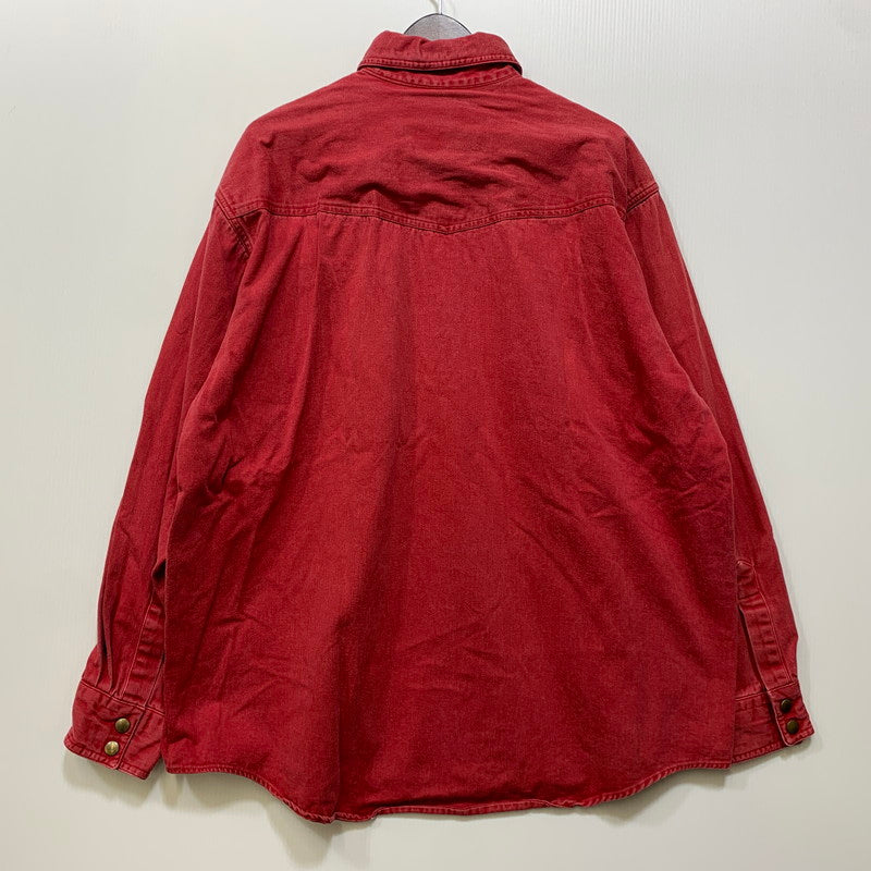 【中古品】【メンズ】 ORVIS オービス MALPAI USA製 HALF SNAP PULLOVER SHIRT マルパイ ハーフ スナップ プルオーバー シャツ トップス 146-260706-kh-01-izu サイズ：L カラー：レッド 万代Net店