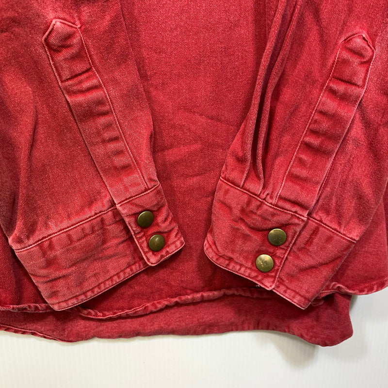 【中古品】【メンズ】 ORVIS オービス MALPAI USA製 HALF SNAP PULLOVER SHIRT マルパイ ハーフ スナップ プルオーバー シャツ トップス 146-260706-kh-01-izu サイズ：L カラー：レッド 万代Net店
