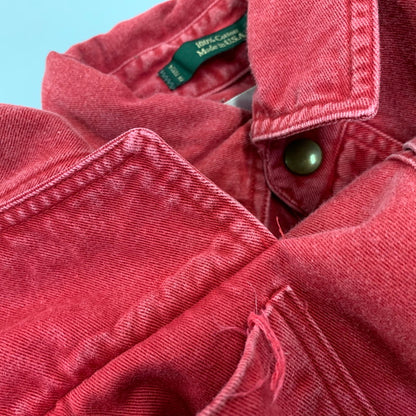 【中古品】【メンズ】 ORVIS オービス MALPAI USA製 HALF SNAP PULLOVER SHIRT マルパイ ハーフ スナップ プルオーバー シャツ トップス 146-260706-kh-01-izu サイズ：L カラー：レッド 万代Net店