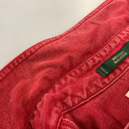【中古品】【メンズ】 ORVIS オービス MALPAI USA製 HALF SNAP PULLOVER SHIRT マルパイ ハーフ スナップ プルオーバー シャツ トップス 146-260706-kh-01-izu サイズ：L カラー：レッド 万代Net店