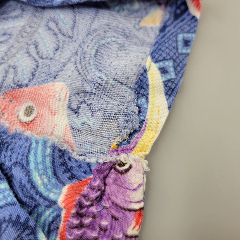 【現状渡し品】【メンズ】 REYN SPOONER レインスプーナー JOE KEALOHA'S ジョーケアロハス ハワイ製 SS RAYON ALOHA SHIRT ショートスリーブ レーヨン アロハ シャツ トップス 半袖 146-260706-cs-16-izu サイズ：L カラー：ブルー 万代Net店