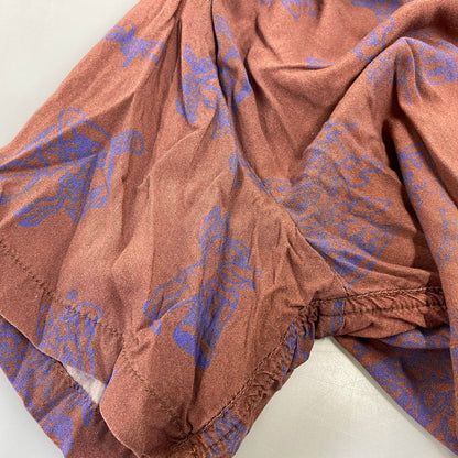 【中古品】【メンズ】 DOUBLE RAINBOUU ダブルレインボー × SUB-AGE サベージ 総柄 RAYON S S ALOHA SHIRT レーヨン ショートスリーブ アロハ シャツ トップス 半袖 142-260712-ya-16-izu サイズ：XL カラー：ブラウン 万代Net店