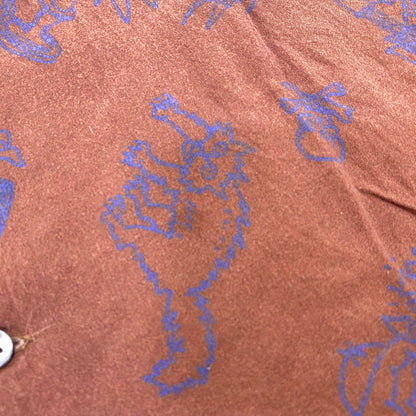 【中古品】【メンズ】 DOUBLE RAINBOUU ダブルレインボー × SUB-AGE サベージ 総柄 RAYON S S ALOHA SHIRT レーヨン ショートスリーブ アロハ シャツ トップス 半袖 142-260712-ya-16-izu サイズ：XL カラー：ブラウン 万代Net店