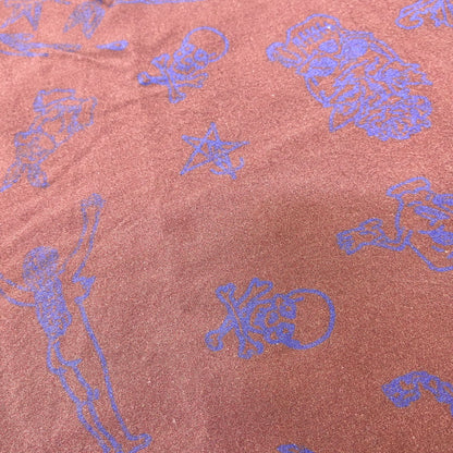 【中古品】【メンズ】 DOUBLE RAINBOUU ダブルレインボー × SUB-AGE サベージ 総柄 RAYON S S ALOHA SHIRT レーヨン ショートスリーブ アロハ シャツ トップス 半袖 142-260712-ya-16-izu サイズ：XL カラー：ブラウン 万代Net店