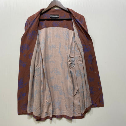 【中古品】【メンズ】 DOUBLE RAINBOUU ダブルレインボー × SUB-AGE サベージ 総柄 RAYON S S ALOHA SHIRT レーヨン ショートスリーブ アロハ シャツ トップス 半袖 142-260712-ya-16-izu サイズ：XL カラー：ブラウン 万代Net店