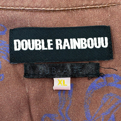 【中古品】【メンズ】 DOUBLE RAINBOUU ダブルレインボー × SUB-AGE サベージ 総柄 RAYON S S ALOHA SHIRT レーヨン ショートスリーブ アロハ シャツ トップス 半袖 142-260712-ya-16-izu サイズ：XL カラー：ブラウン 万代Net店