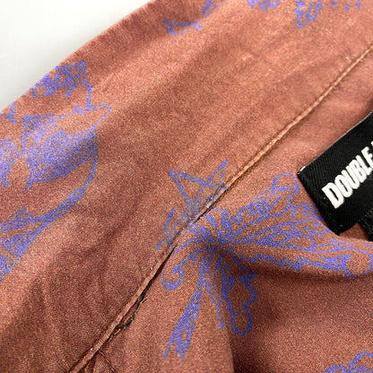 【中古品】【メンズ】 DOUBLE RAINBOUU ダブルレインボー × SUB-AGE サベージ 総柄 RAYON S S ALOHA SHIRT レーヨン ショートスリーブ アロハ シャツ トップス 半袖 142-260712-ya-16-izu サイズ：XL カラー：ブラウン 万代Net店