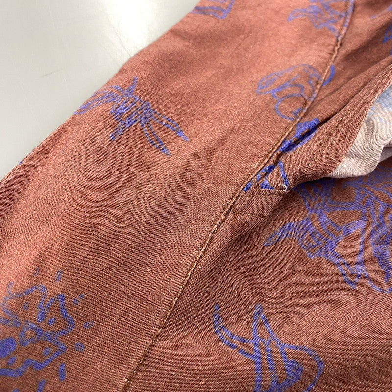 【中古品】【メンズ】 DOUBLE RAINBOUU ダブルレインボー × SUB-AGE サベージ 総柄 RAYON S S ALOHA SHIRT レーヨン ショートスリーブ アロハ シャツ トップス 半袖 142-260712-ya-16-izu サイズ：XL カラー：ブラウン 万代Net店
