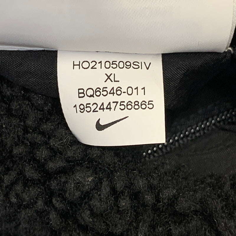 【中古品】【メンズ】 NIKE ナイキ BQ6546-011 BIG SWOOSH BOA JACKET ビッグ スウッシュ ボア ジャケット アウター 148-260706-kh-04-izu サイズ：XL カラー：ブラック×ホワイト 万代Net店