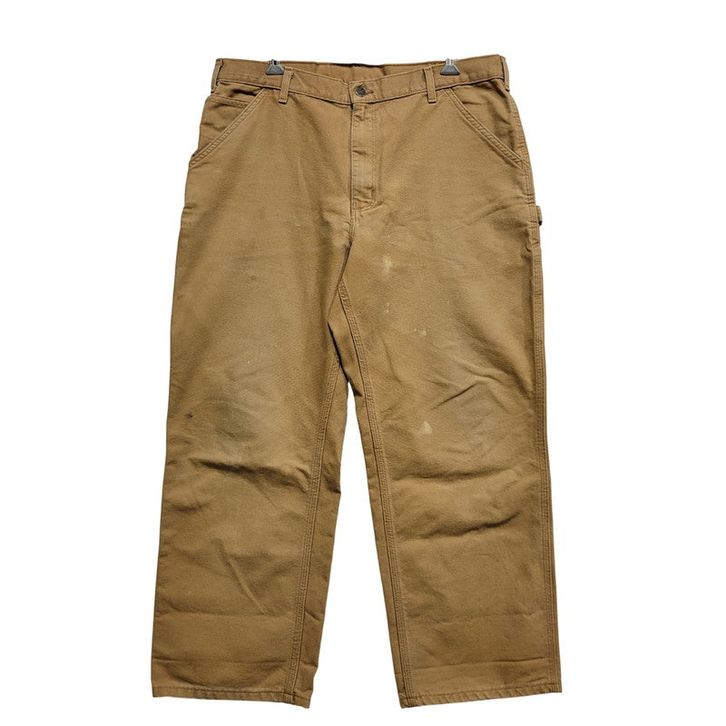 【中古品】【メンズ】 CARHARTT カーハート B11 BRN 16年製 メキシコ製 WASHED DUCK PAINTER PANTS ウォッシュド ダック ペインター パンツ ボトムス ズボン 157-260706-cs-20-izu サイズ：38×30 カラー：ブラウン 万代Net店