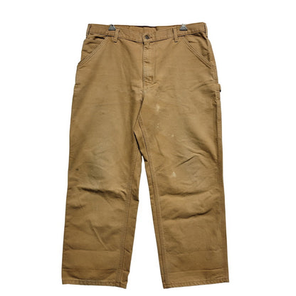 【中古品】【メンズ】 CARHARTT カーハート B11 BRN 16年製 メキシコ製 WASHED DUCK PAINTER PANTS ウォッシュド ダック ペインター パンツ ボトムス ズボン 157-260706-cs-20-izu サイズ：38×30 カラー：ブラウン 万代Net店