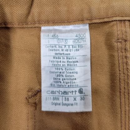 【中古品】【メンズ】 CARHARTT カーハート B11 BRN 16年製 メキシコ製 WASHED DUCK PAINTER PANTS ウォッシュド ダック ペインター パンツ ボトムス ズボン 157-260706-cs-20-izu サイズ：38×30 カラー：ブラウン 万代Net店