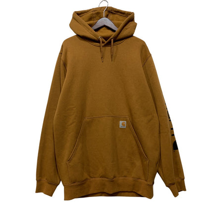 【中古品】【メンズ】 CARHARTT カーハート 906-488 メキシコ製 22年製 LOOSE FIT AEM LOGO HOODED SWEAT SHIRT ルーズフィット ロゴ フーデッド スウェット トップス 長袖 146-260730-cs-28-izu サイズ：M カラー：ブラウン 万代Net店