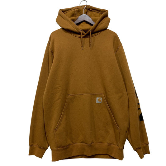 【中古品】【メンズ】 CARHARTT カーハート 906-488 メキシコ製 22年製 LOOSE FIT AEM LOGO HOODED SWEAT SHIRT ルーズフィット ロゴ フーデッド スウェット トップス 長袖 146-260730-cs-28-izu サイズ：M カラー：ブラウン 万代Net店