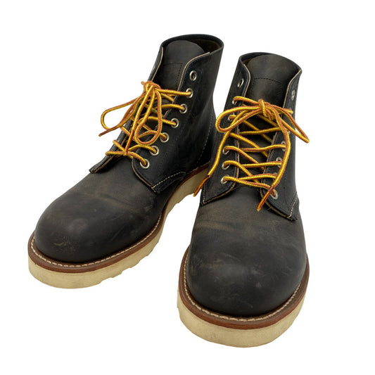【中古品】【メンズ/レディース】 RED WING レッドウィング 8190 USA製 ROUNDE-TOE BOOTS ラウンドトゥ ブーツ 靴 164-260701-kh-09-izu サイズ：25 カラー：ブラック 万代Net店