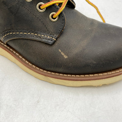 【中古品】【メンズ/レディース】 RED WING レッドウィング 8190 USA製 ROUNDE-TOE BOOTS ラウンドトゥ ブーツ 靴 164-260701-kh-09-izu サイズ：25 カラー：ブラック 万代Net店